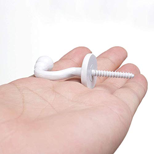Hdtyyln 2 Pairs Curtain Hooks for Drapes, European Style Curtain Hook, White Window Curtain Holdback Hooks Tiebacks, Heavy Duty Wall Mounted Hooks for Curtain Cup Key Bags, Home Decorative Hooks - Image 5