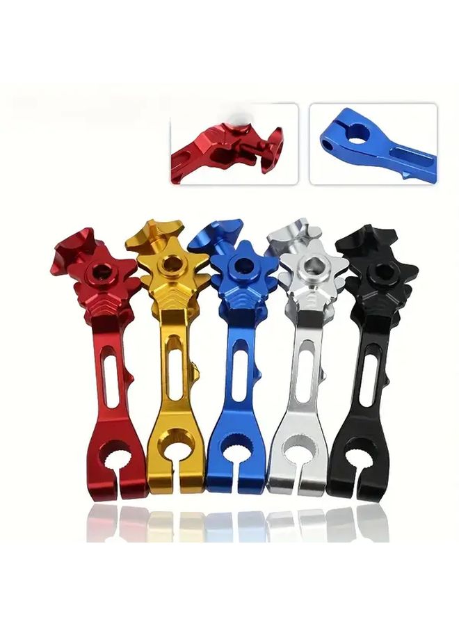 Red Motorcycle Brake Pedal CNC Aluminum Alloy Adjustable Mounting Holes - Image 4