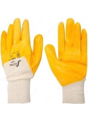 Sander Yellow Nitrile Gloves NP01- No:10 (1 Pack:12 Pairs) 