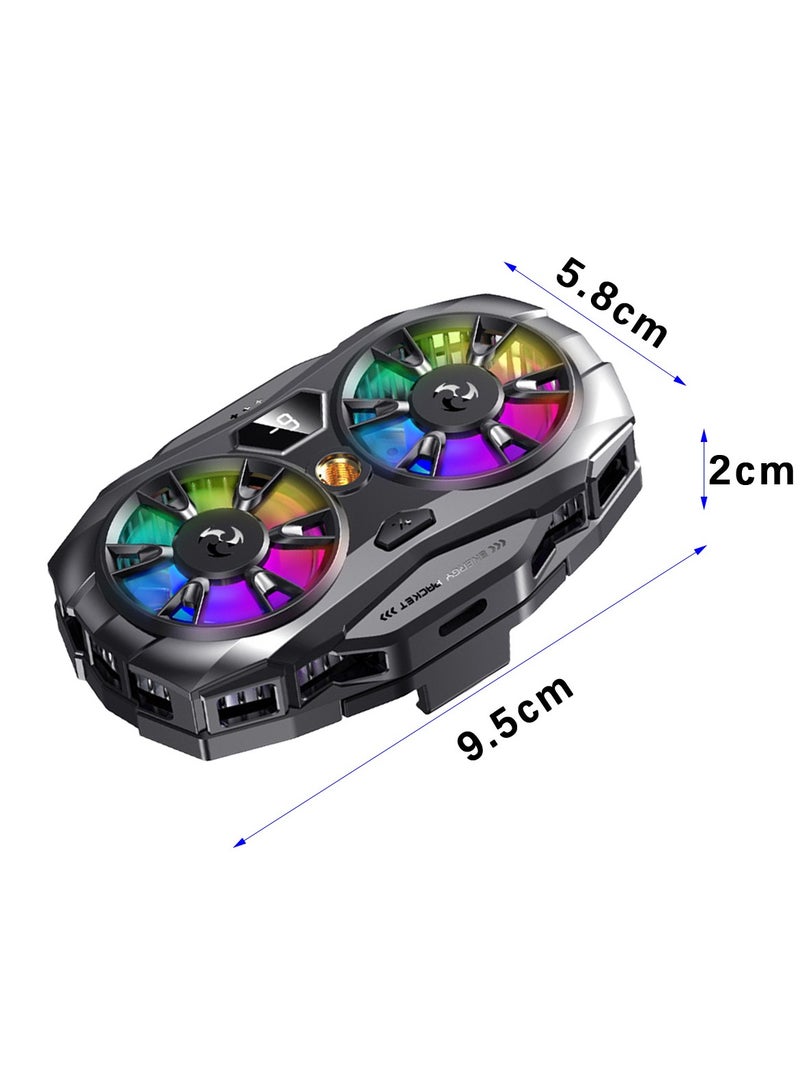 ACYYH RGB Phone Cooling Fan, USB Powered, LED Lighting, Mobile Gaming Heat Dissipation，phone fan - Image 2