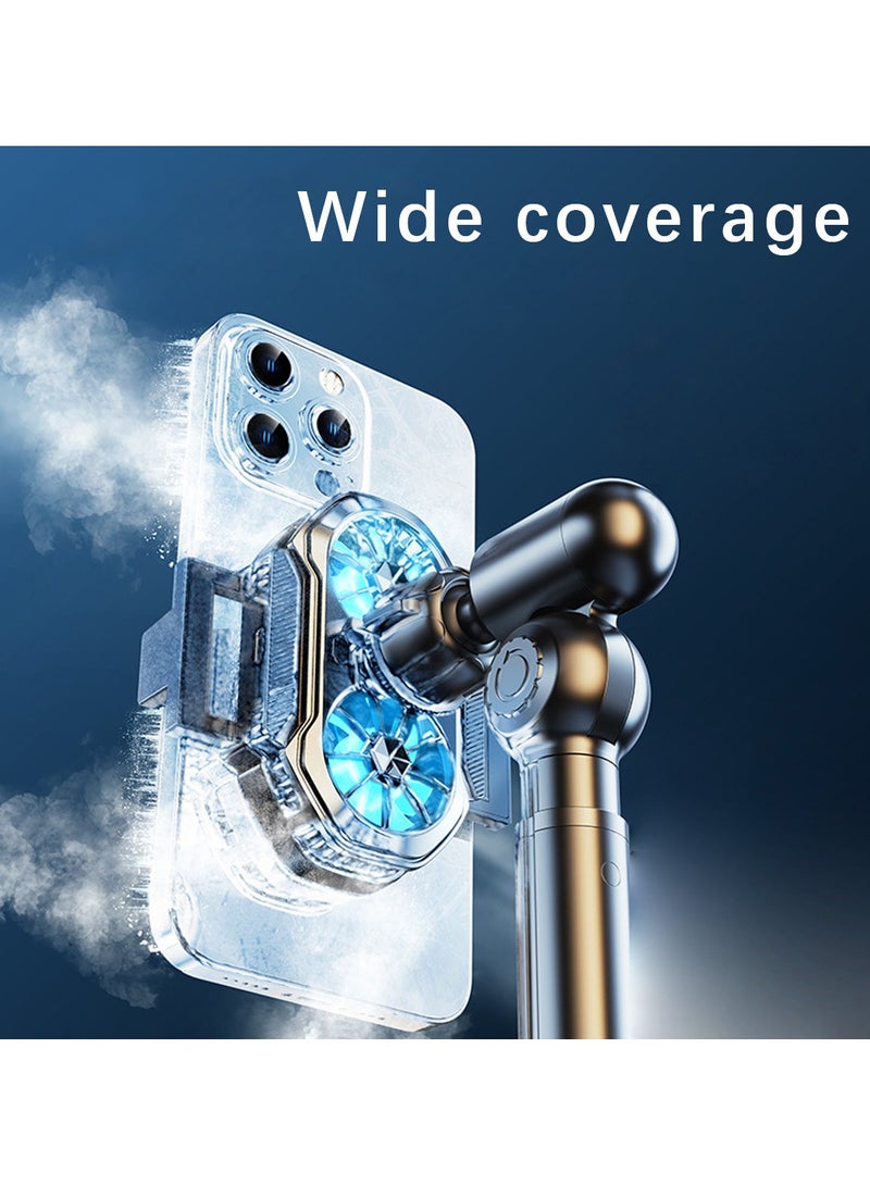 ACYYH RGB Phone Cooling Fan, USB Powered, LED Lighting, Mobile Gaming Heat Dissipation，phone fan - Image 4