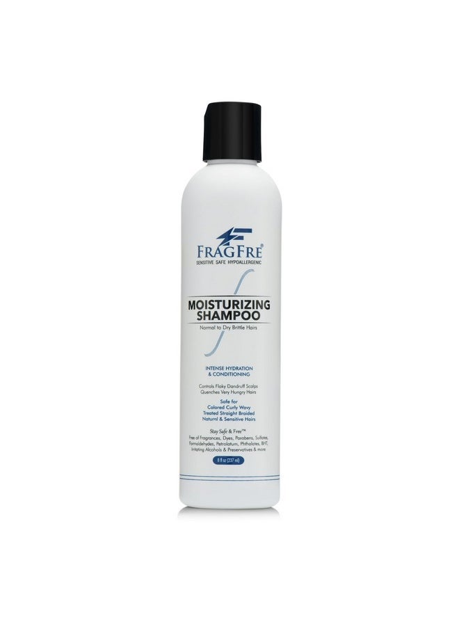 FRAGFRE FRAGFRE Moisturizing Shampoo 8 oz: Fragrance-Free, Hypoallergenic, and Sulfate-Free - Nourish and Hydrate Your Dry, Hungry Hair with a Safe and Gentle Oil Shampoo - Ideal for Colors and Sensitive Scalps - Vegan and Cruelty-Free (1 Pack 8 oz)  - Image 1
