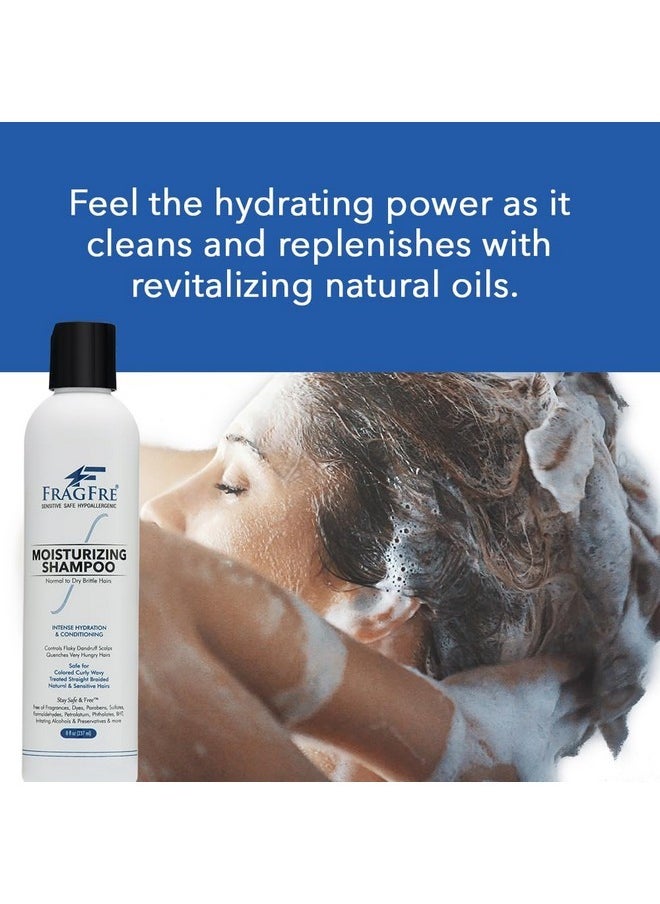FRAGFRE FRAGFRE Moisturizing Shampoo 8 oz: Fragrance-Free, Hypoallergenic, and Sulfate-Free - Nourish and Hydrate Your Dry, Hungry Hair with a Safe and Gentle Oil Shampoo - Ideal for Colors and Sensitive Scalps - Vegan and Cruelty-Free (1 Pack 8 oz)  - Image 3