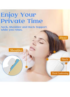 Bath Pillow, Bathtub Pillow with Anti-Slip Suction Cups, 4D Mesh Soft Spa Bath Tub Pillow Headrest, Bath Pillows for Tub with Neck and Back Support Fits Bathtub Spa Tub Jacuzzi, Fathers Day Dad Gifts - pzsku/Z22A5A67665F6D5140296Z/45/_/1733588598/13350b72-27e3-47a3-94ed-d348fa3f7f6c