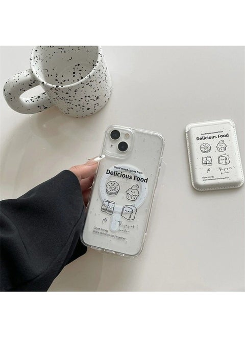 Dog Snowman For Apple IPhone16PROMAX With AI Camera Touch Smart Button Magnetic Suction Phone Case-Color: Magnetic Shell-delicious Donuts-Applicable Models:Apple 16plus