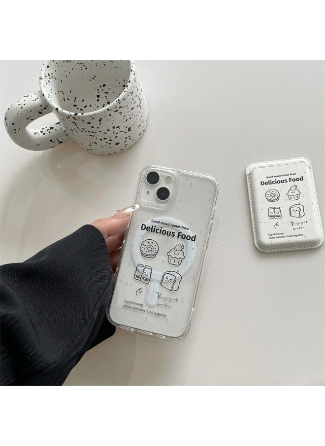 Dog Snowman For Apple IPhone16PROMAX With AI Camera Touch Smart Button Magnetic Suction Phone Case-Color: Magnetic Shell-delicious Donuts-Applicable Models:Apple 16plus