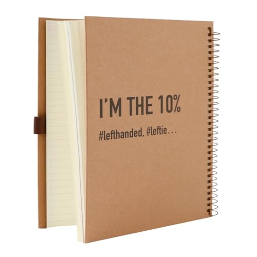 King Mills Left Handed Notebooks College Ruled, 160 Pages 1 Subject, Hard Cover Lefty Notebooks. Ideal Gifts for Left Handed People. Size 11" X 9" 1pk - Image 1