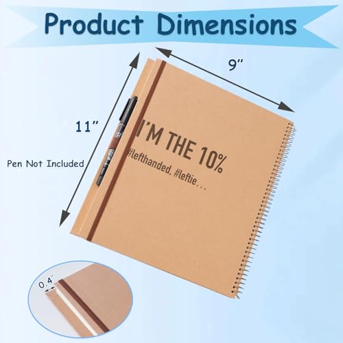 King Mills Left Handed Notebooks College Ruled, 160 Pages 1 Subject, Hard Cover Lefty Notebooks. Ideal Gifts for Left Handed People. Size 11" X 9" 1pk - Image 2