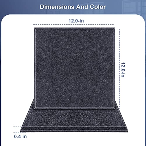 DEKIRU Self Adhevise Acoustic Panels Sound Proof Padding, 12 X 12 X 0.4 Inches High Density Sound Proof Foam Panels Used in Home & Offices ï¼Ë†12 Pack Sesame Black��¼â€° - Image 2