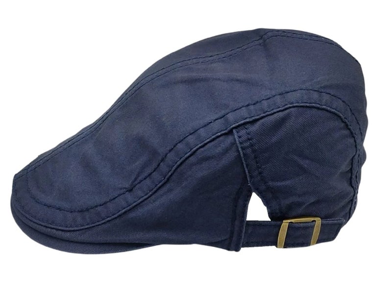 Zacharias Men's 100% Cotton Beret Golf Cap A7-01 (Pack of 1) (Blue) - Image 4