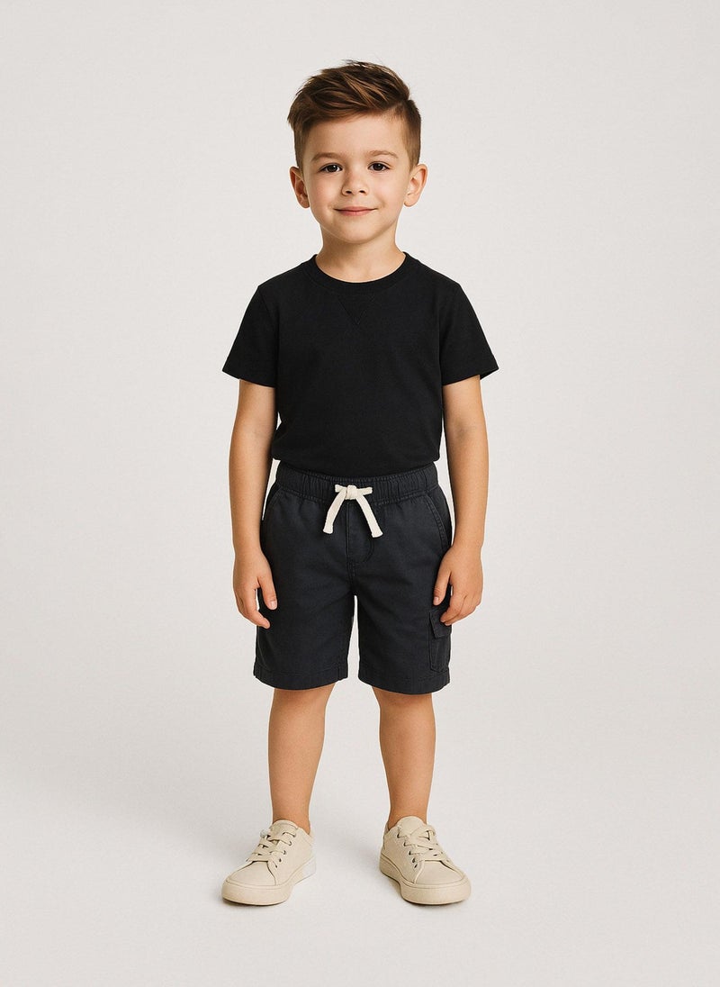 MINOTI Kids Poplin Cargo Shorts  - Image 1