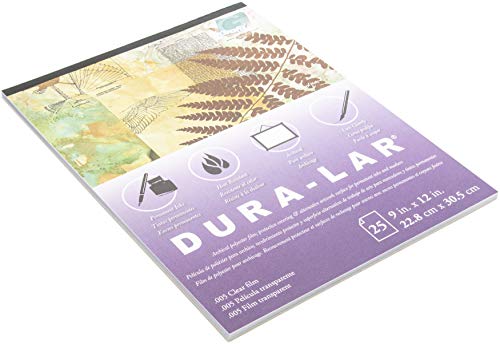 Grafix Dura-Lar 0.005" Film, Ultra Clear, Glossy 9"x12" Sheet, Mylar/Acetate Alternative for, Blank Stencils and Templates, Protection, Transparencies, Windows, Arts and Crafts, Pad of 25 Sheets - Image 4