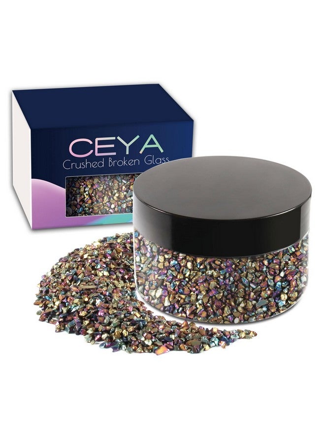 ceya 5.3Oz/ 150G Crushed Irregular Glass Gradient Ab Metallic Crystal Chips Broken Glass Glitter 2 4Mm Craft Glitter For Nail Arts Epoxy Resin Mold Coasters Ornament Painting Geode Phone Case Jewelry - Image 1