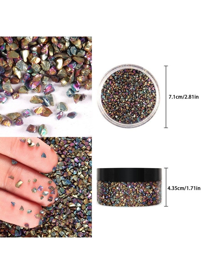 ceya 5.3Oz/ 150G Crushed Irregular Glass Gradient Ab Metallic Crystal Chips Broken Glass Glitter 2 4Mm Craft Glitter For Nail Arts Epoxy Resin Mold Coasters Ornament Painting Geode Phone Case Jewelry - Image 4