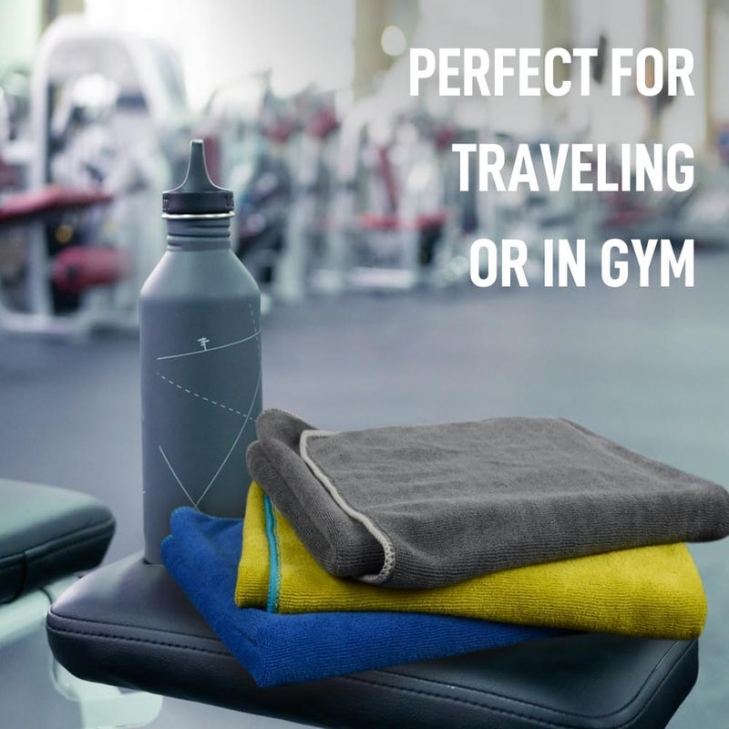 Sinland Microfiber Gym Towels Sports Fitness Workout Sweat Towel Super Soft and Absorbent 3 Pack 16 Inch X 32 Inch - Image 5