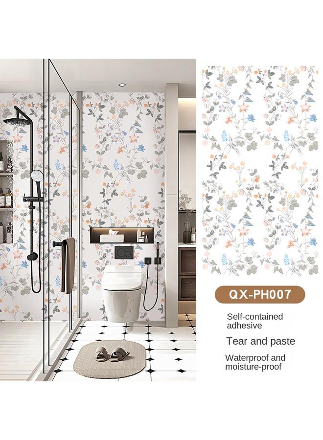 Bluejw Literary Small Fresh Retro Wallpaper Self-adhesive Ins Wind Renovation Cabinet Stickers Waterproof Moisture-proof Self-adhesive Wallpaper - Image 1