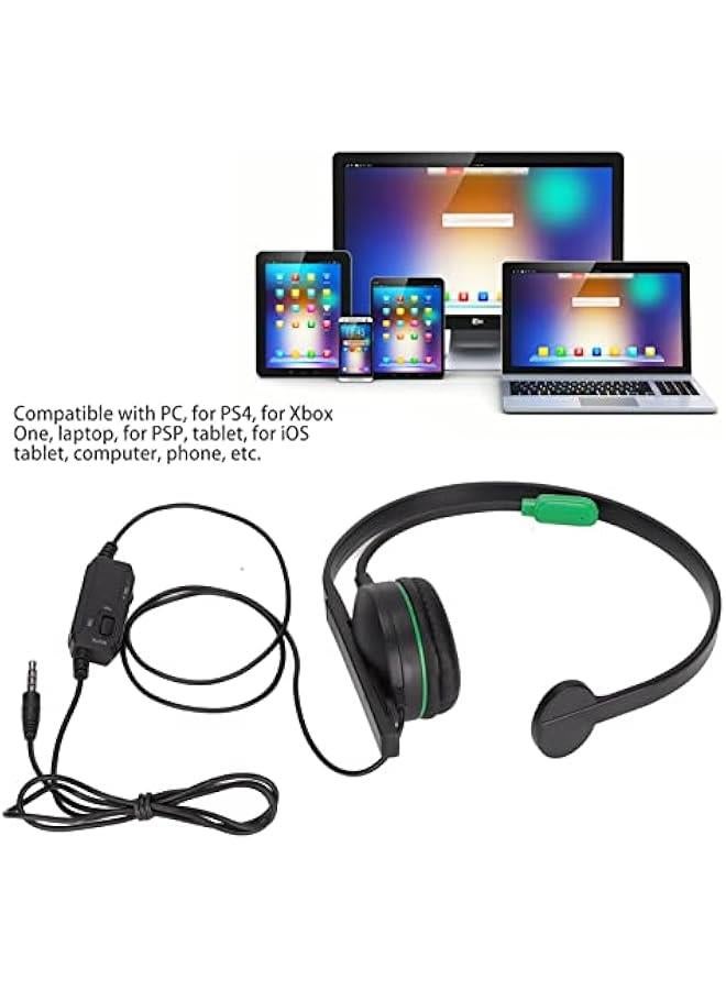 general Clear Sound, Single Ear Gaming Headset with Noise Cancelling Mic, 3.5mm Stereo Wired One Ear Headset Wearing Comfort for PC Laptop, Tablet Scope of Application - Image 4