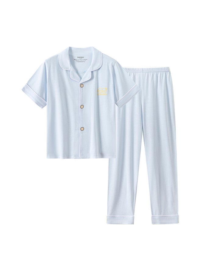 Badibadi Children's Lightweight Loungewear】summer Short-sleeve Pajama Set, Cool And Breathable, Loose And Comfortable, Versatile Homewear - Image 3