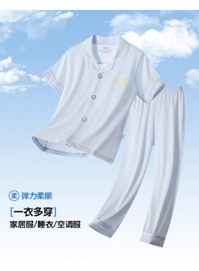 Badibadi Children's Lightweight Loungewear】summer Short-sleeve Pajama Set, Cool And Breathable, Loose And Comfortable, Versatile Homewear - Image 1