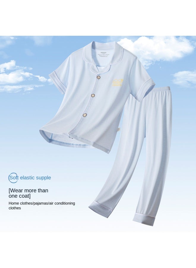 Badibadi Children's Lightweight Loungewear】summer Short-sleeve Pajama Set, Cool And Breathable, Loose And Comfortable, Versatile Homewear - Image 2