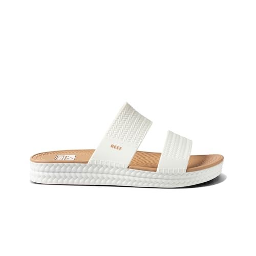 Reef Water Vista Slide Sandals - Women's, White/Tan 9 M - Image 3