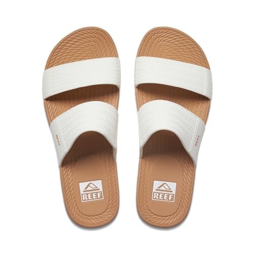 Reef Water Vista Slide Sandals - Women's, White/Tan 9 M - Image 2