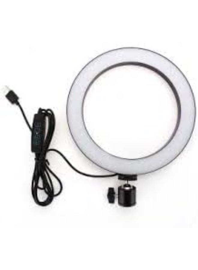 26cm (10-inch) Ring Light with 3 Color Modes and Adjustable Brightness – White/Yellow/Warm – 3 Lighting Levels - Image 1