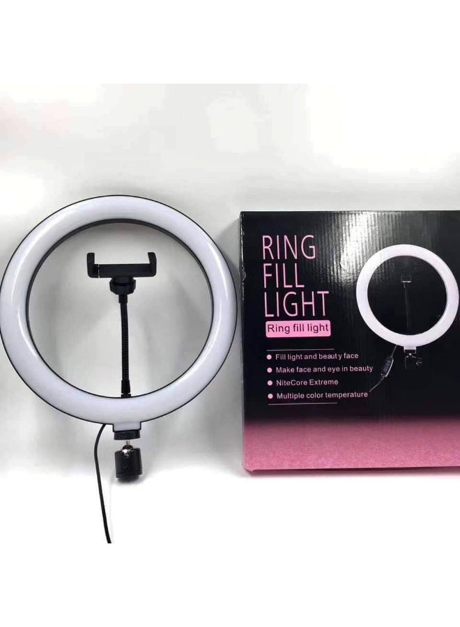 26cm (10-inch) Ring Light with 3 Color Modes and Adjustable Brightness – White/Yellow/Warm – 3 Lighting Levels - Image 2
