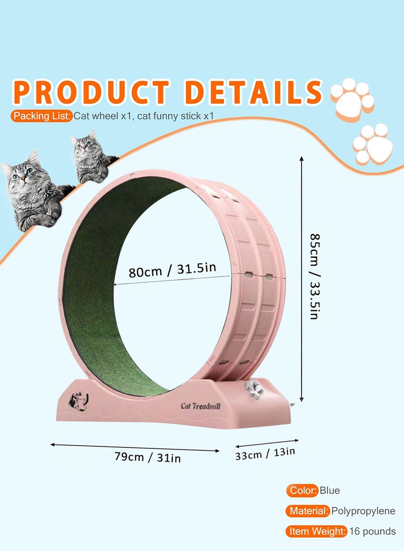 Kidle Portable Lightweight Cat Treadmill Cat Exercise Wheel for Fitness and Health Foldable Cat Running Wheel for Indoor Cats Suits for Most Cats - Image 2