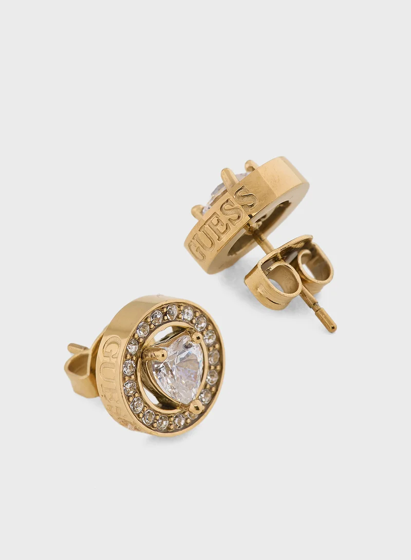 جس 10Mm Solitaire Heart Crys Studs