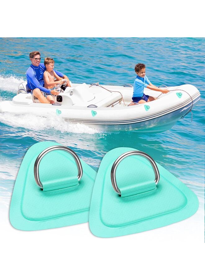 LAMAY 6 PCS D-Ring Patch for Inflatable Boats Kayak Dinghy SUP, D-Ring PVC Patch Upright Paddleboard Canoe Rafting, Non-Glue Suitable for Inflatable Boat Rafting(Green) - Image 3