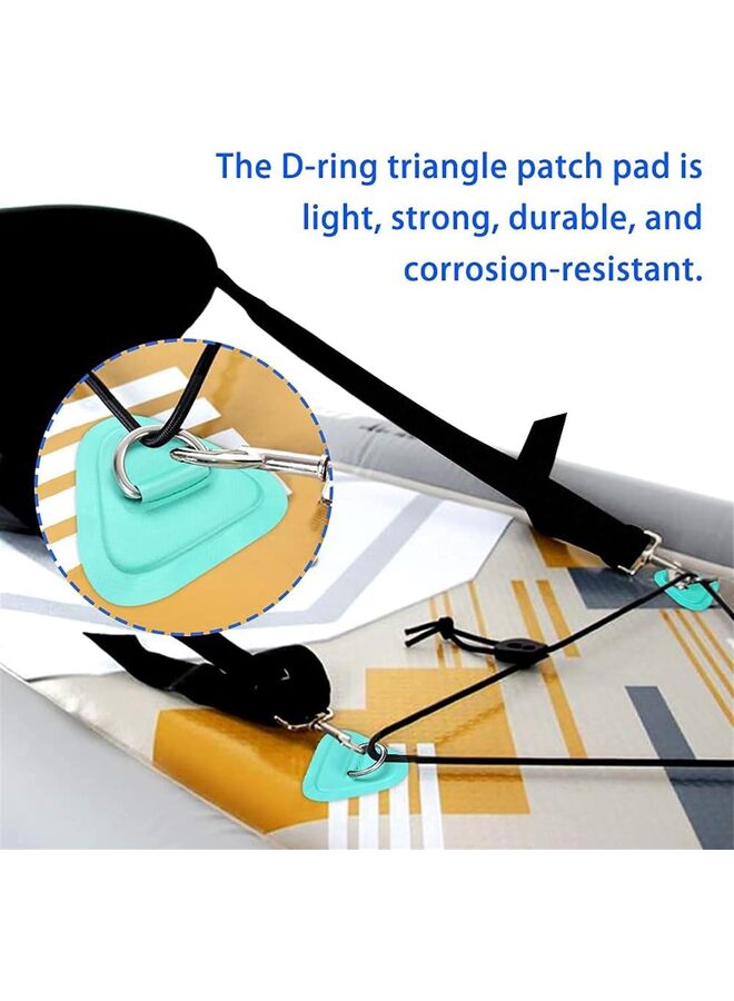 LAMAY 6 PCS D-Ring Patch for Inflatable Boats Kayak Dinghy SUP, D-Ring PVC Patch Upright Paddleboard Canoe Rafting, Non-Glue Suitable for Inflatable Boat Rafting(Green) - Image 5