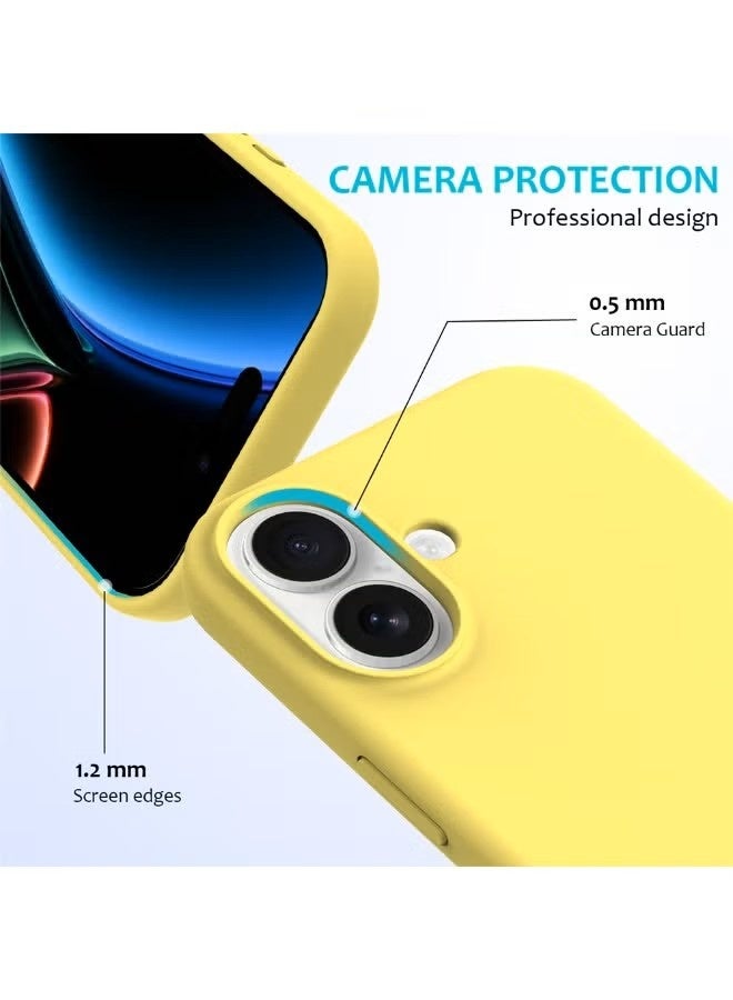 general Premium Liquid Silicone Case for iPhone 17 (6.3") – Soft-Touch Slim Protective Cover with Enhanced Camera Control & Microfiber Lining – Lemon Yellow - Image 3