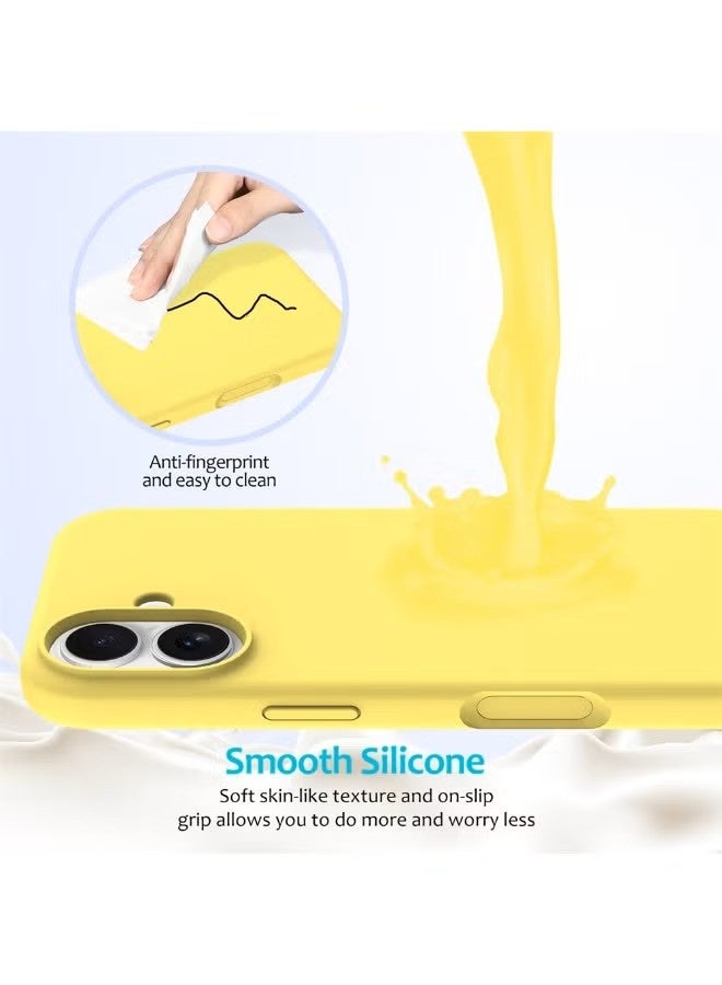 general Premium Liquid Silicone Case for iPhone 17 (6.3") – Soft-Touch Slim Protective Cover with Enhanced Camera Control & Microfiber Lining – Lemon Yellow - Image 4
