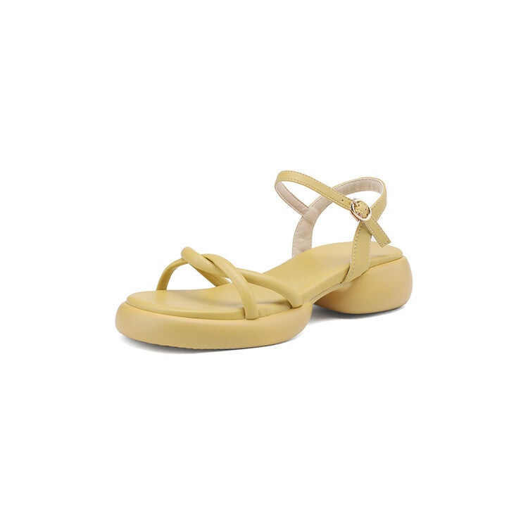 Platform Wide Strap Sandals Women'S Plus Size Women'S Shoes F93-1 - Image 4