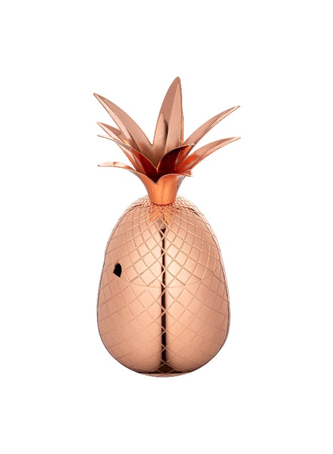 Restaurantware 24-OZ Pineapple Drink Tumbler: Perfect for Bars, Restaurants, and Catered Events - Copper Drink Cup with Silver Stainless Steel Interior Lining and Straw Slot - 1-CT - Image 2