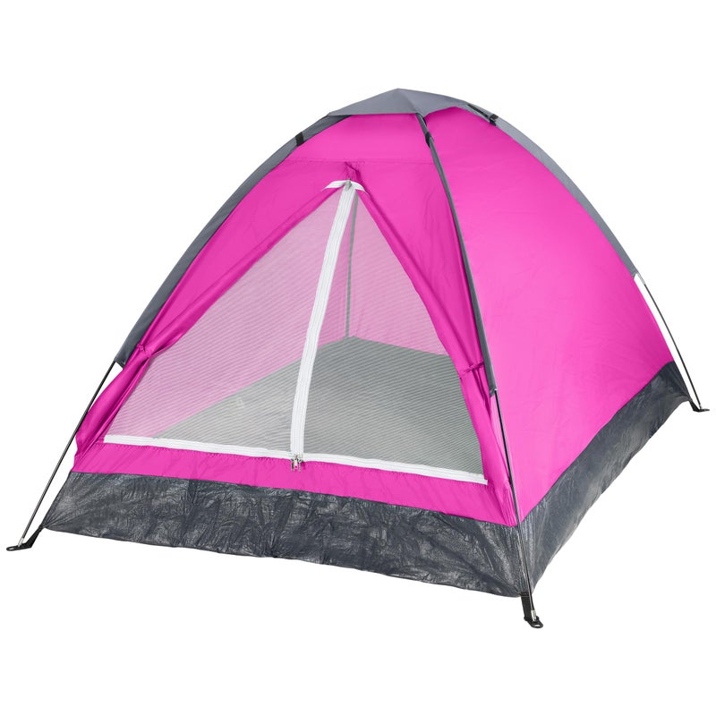 Wakeman 2 Person Camping Tent with Rain Fly and Carrying Bag - Lightweight Outdoor Tent for Backpacking, Hiking, or Beach Use by Wakeman Outdoors (Pink) - Image 1