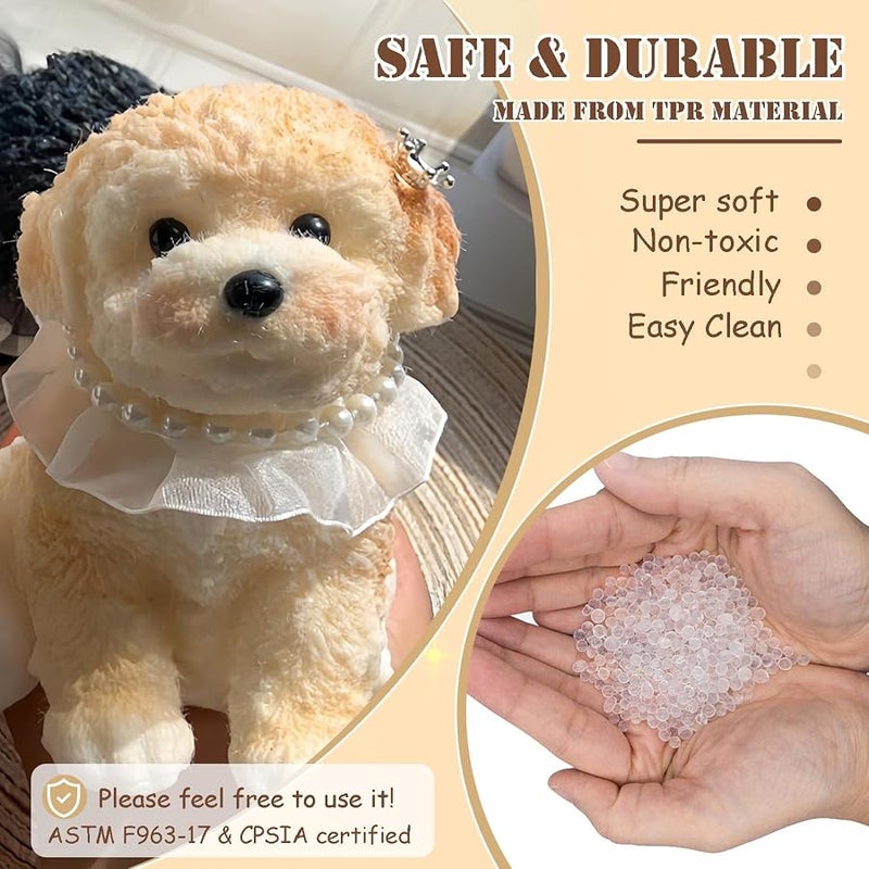 YJPPDD Big Taba Squishy Dog, Handmade Squishy Dog Stress Relief Toy for Adult/Kids, Cute & Soft Teddy Dog Design, Perfect Squeeze Toys Gift for Relaxation and Fun(Cream Color) - Image 4