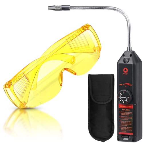 Tellegloww Automotive Ac Leak Detector for R134a R410a R22, Electronic Refrigerant Leak Detector Kit with UV Glasses, Wjl-6000uv Car Air Conditioner Diagnostic Tool(Stylish) - Image 1