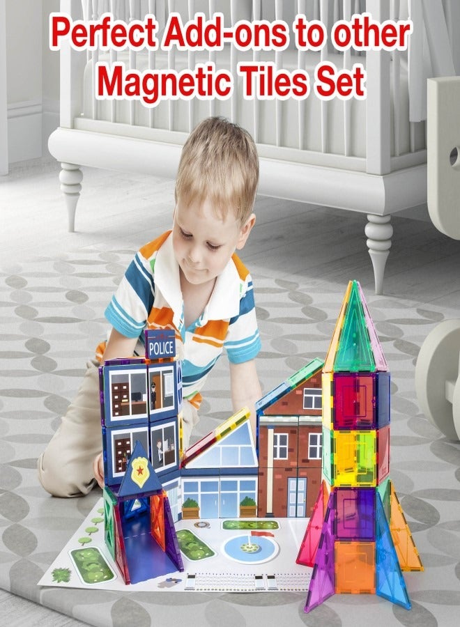 PicassoTiles PICASSO - MAGNETIC TILE ROCKET SHIP TOY - 32 PIECES - Image 4