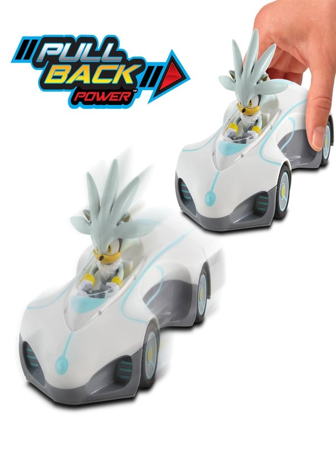 NKOK Sonic Pull Back (Large) 3PK Sonic, Knuckles & Silver Pull Back Race Set; No Batteries Required; Officially Licensed; Grippy Tires for a Grippy Ride - Image 5