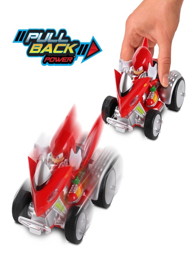 NKOK Sonic Pull Back (Large) 3PK Sonic, Knuckles & Silver Pull Back Race Set; No Batteries Required; Officially Licensed; Grippy Tires for a Grippy Ride - Image 3