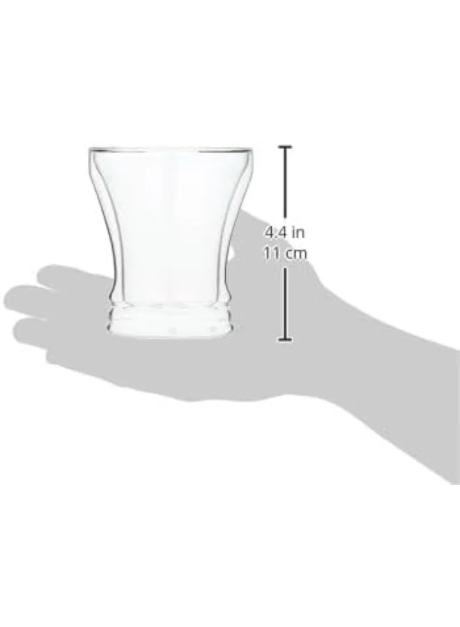 Cuisine Art Clear Expresso Coffee Cups, Insulated Coffee Mugs, Heat-Resistant Double Wall Glass Cups, Tea Whiskey Mug, Coffee Mug, 250Ml - 5Pieces Set