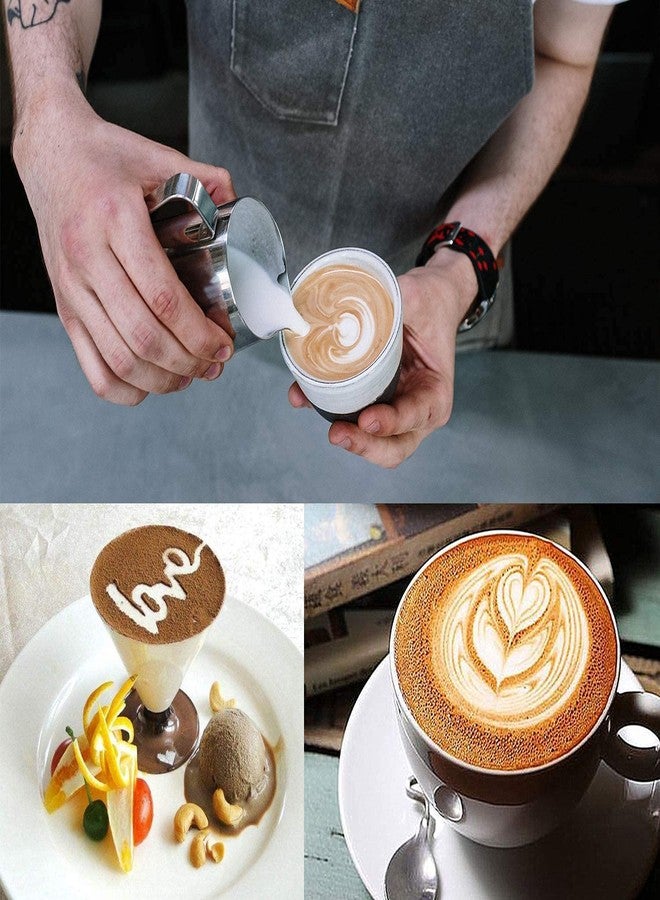 SYGA Milk Frother Jug Stainless Steel Milk Frothing Pitcher Coffee Cappuccino Latte Art Frothing Pitcher Barista Milk Jug Measuring Cup with Scale- Silver, 600ml - Image 5