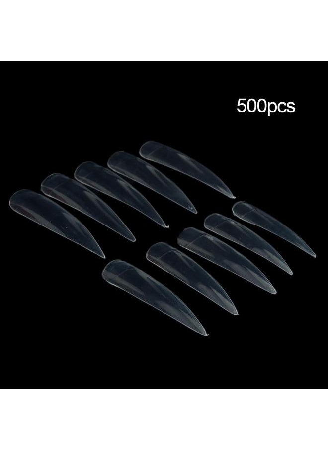 Thoraya 500pcs 3 Colors False Nail Tips Long False Nail DIY Decoration Transparent  - Image 2