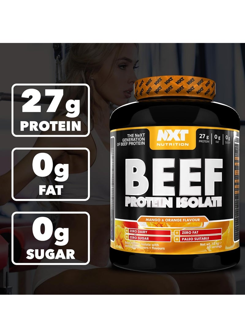NXT Nutrition NXT Beef Protein Isolate Mango & Orange 1.8kg 60 Servings - Image 5