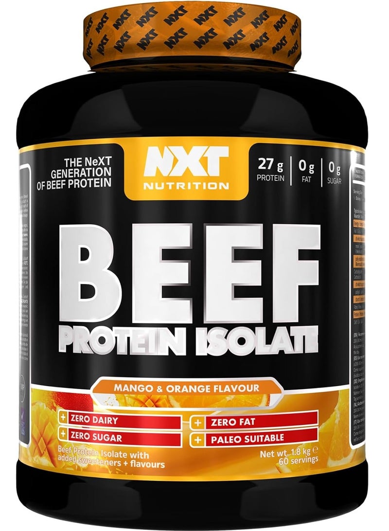NXT Nutrition NXT Beef Protein Isolate Mango & Orange 1.8kg 60 Servings - Image 1