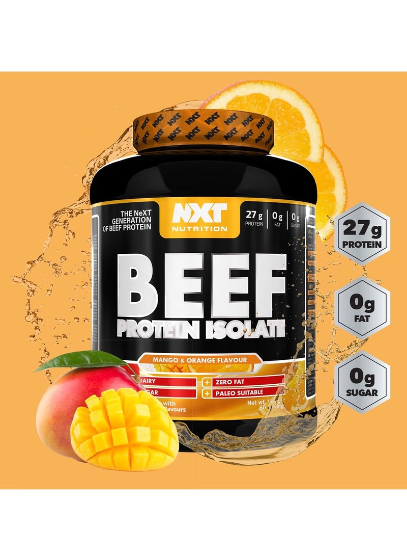 NXT Nutrition NXT Beef Protein Isolate Mango & Orange 1.8kg 60 Servings - Image 2