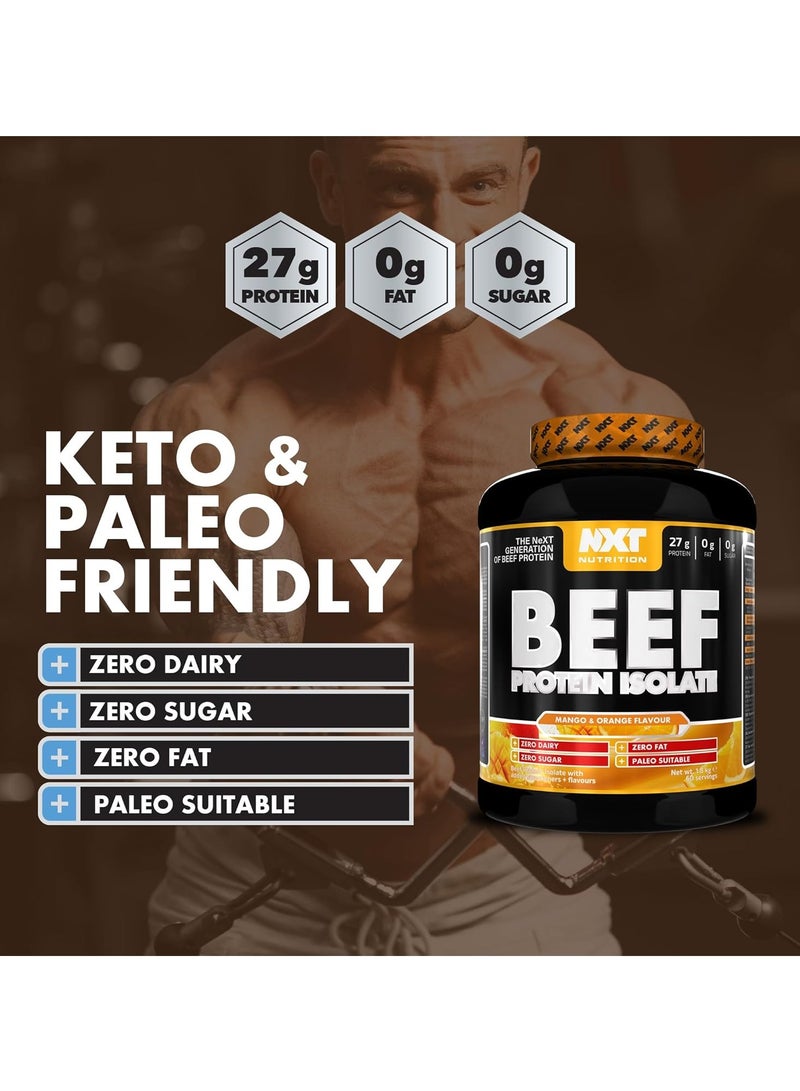NXT Nutrition NXT Beef Protein Isolate Mango & Orange 1.8kg 60 Servings - Image 3