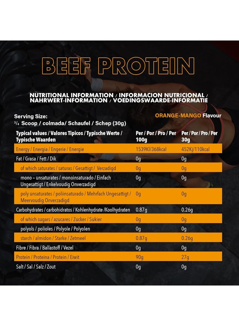 NXT Nutrition NXT Beef Protein Isolate Mango & Orange 1.8kg 60 Servings - Image 4